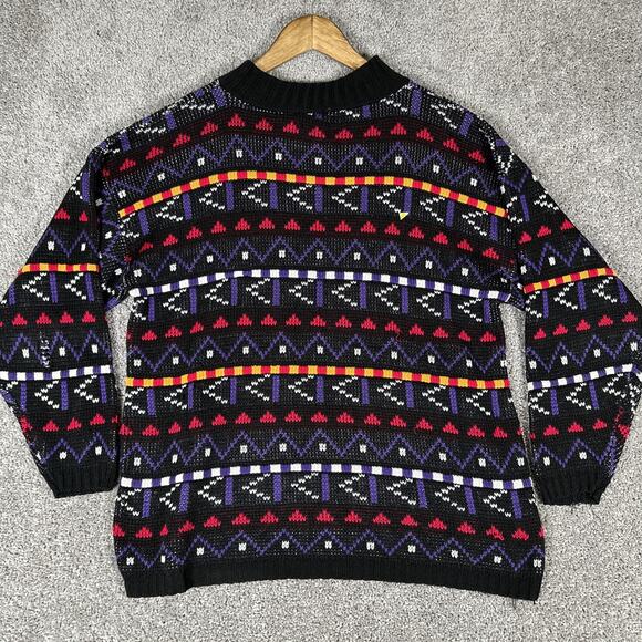 Vtg In Resource By Doris Skis Sweater Womens M Multicolor Fair Isle Halloween - Picture 14 of 14